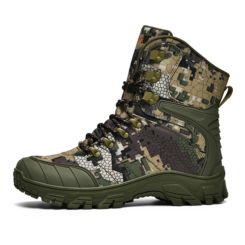 Zapatos de montaña al aire libre de explosión transfronteriza, zapatos de montaña antideslizantes y resistentes al desgaste para hombres, zapatos de montaña de crucero, amortiguación ligera y transpirable