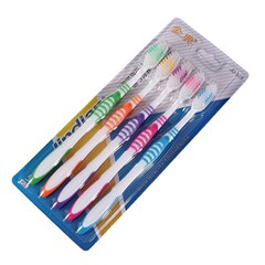メーカーは卸売り家庭に5本の販売促進特恵を提供して成人の柔らかい毛歯ブラシセットを装着する