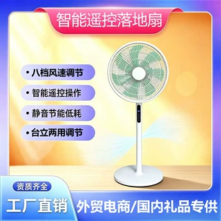 定制出口电风扇大风力落地扇静音遥控循环扇办公室宿舍家用平面扇