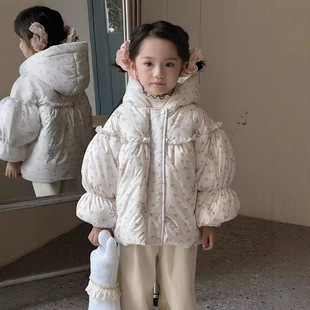 DW249897 children's down jacket 2024 winter new girls new national standard 90 velvet padded down warm coat