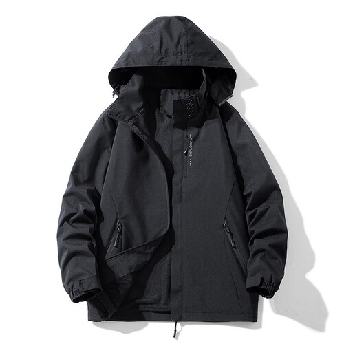 Men's Spring and Autumn 2024 New Fashion American Functional Jacket Outdoor Hiking Suit Three-in-One Down Jacket Coat 