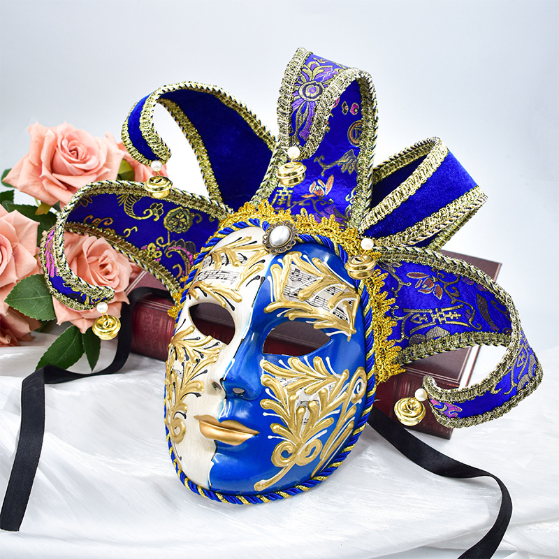 Máscaras venecianas de alta calidad de mujer en relieve retro party show props de baile