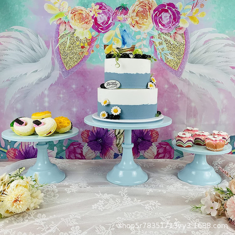 Birthday dessert table decoration party decoration cold meal tea break fruit plate creative display stand iron cake dessert tray