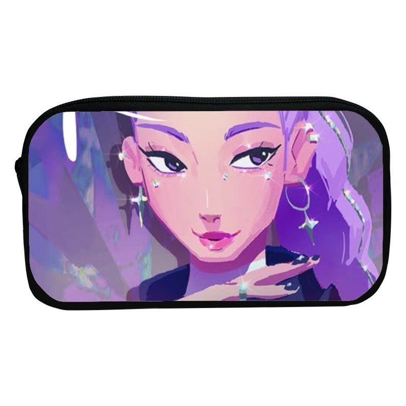 新品印花猎魔女团K-POP笔袋卡通文具袋Huntrix Kpop小学生收纳包|undefined
