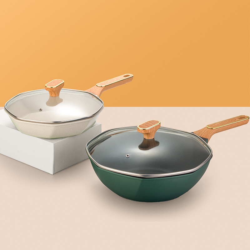 Transfronteriza maifan Piedra sartén antiadherente conjunto completo hogar olla traje sartén sopa olla Cocina de Inducción estufa de gas olla especial