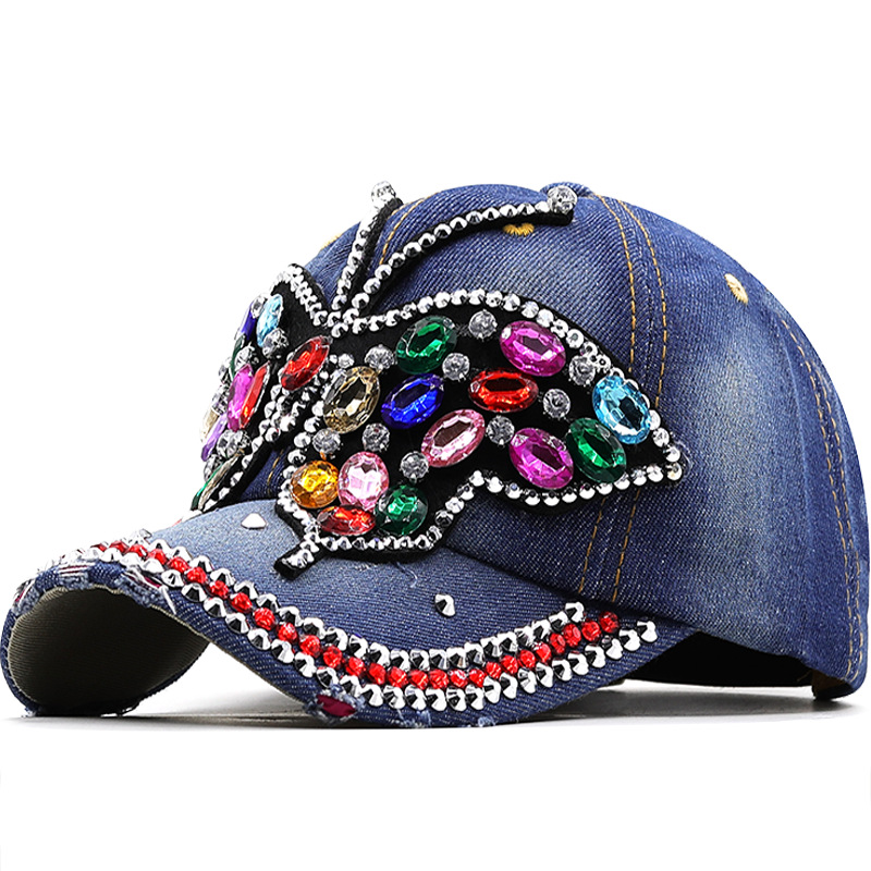 Fashion New Big Bowknot Diamond Baseball Cap Female display picture 6