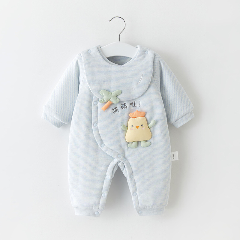 Ropa de bebé recién nacido Primavera, Otoño e Invierno para hombres y mujeres Salida de algodón fino mameluco acolchado traje de bebé recién nacido mono