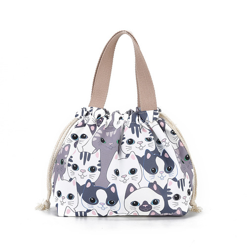 Lunch box bag wholesale customized lunch bag drawstring pocket waterproof student lunch bag large capacity lunch bag