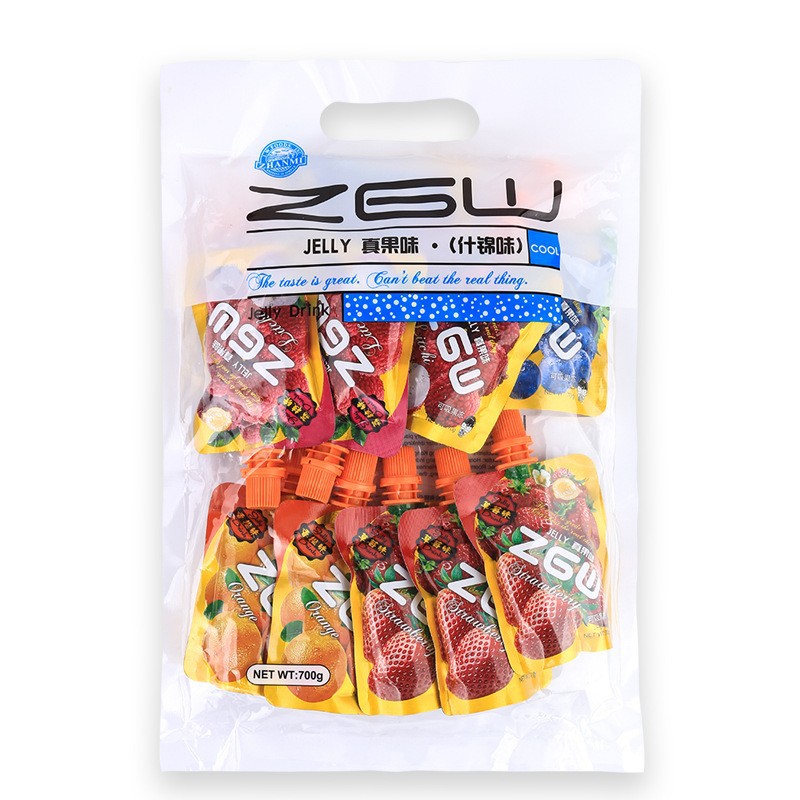 Hong Kong Import Real Fruit Flavored Suckable Jelly Suckable Juice Jelly Refreshing Suck Suck Ice 700g 10 Pieces Fashion Food
