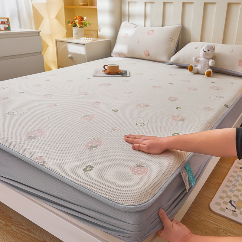 [장착시트] 도트무늬 스트로베리 파우더-A급 에틸렌PE 쿨매트