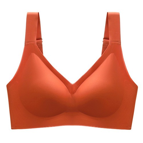 Shangpin large shoulder strap Thai latex underwear women's seamless invisible buckle push-up breast reduction sports sleep bra