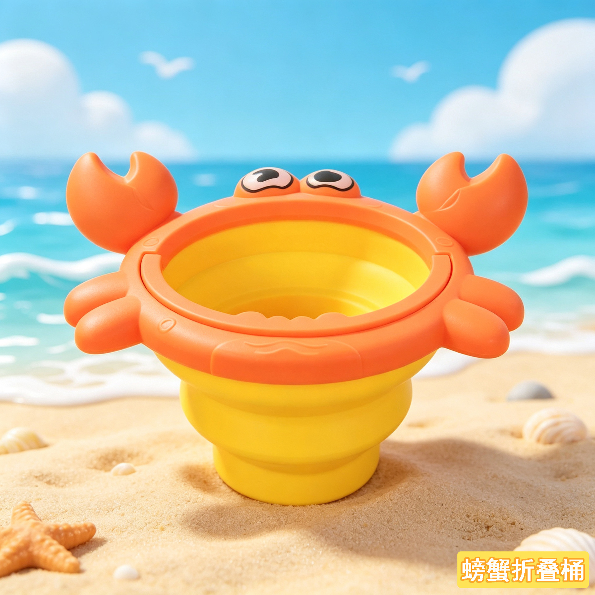 Beach folding bucket (crab shape)