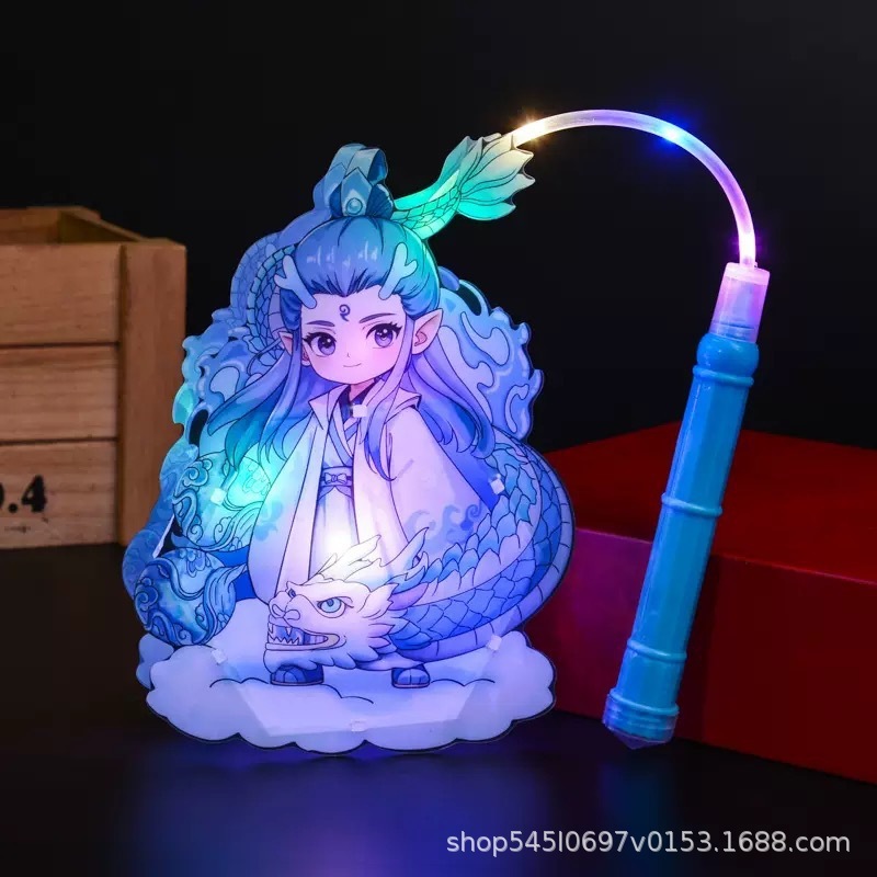 新款拉布布手提发光灯笼中秋儿童玩具卡通投影花灯挂饰幼儿园礼品|undefined