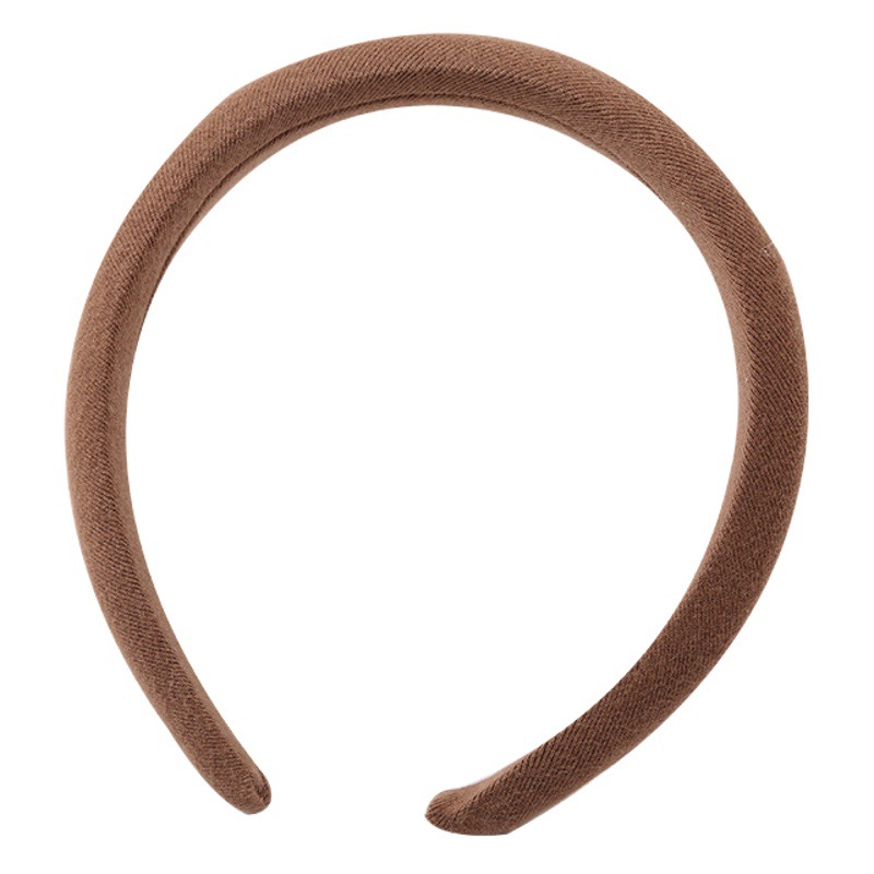 Corea del Sur esponja diadema leche marrón de alta calidad diadema otoño e invierno alto cráneo superior vintage torcedura pelo paquete de tela accesorios para el cabello para las mujeres