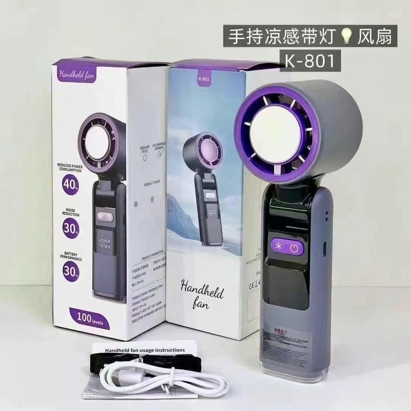 新品K801高速氷敷きハンディファンusbミニポータブル氷敷き冷冻充电ターボミニファン|undefined
