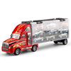 Children's realistic handheld double-sided storage system, trailer, car for boys, minifigure, suitable for import