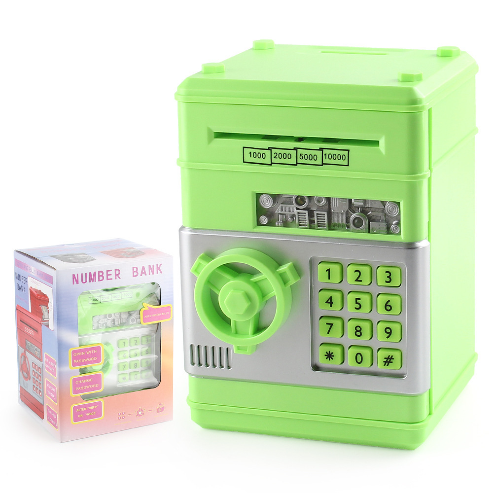 Cross-Border Puzzle Play House inteligente hucha simulación inducción inteligente electrónica huella digital contraseña caja alcancía juguete