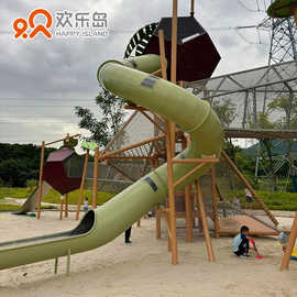 小区滑梯蹦床爬网秋千攀爬架户外儿童乐园设计非标游乐设备定做