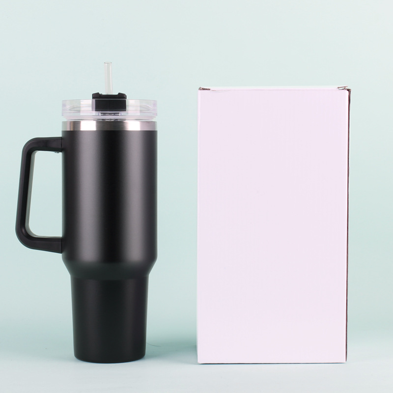 Transfronterizo en stock 40oz de gran capacidad de la manija de la taza de cerveza taza de helado taza de vacío de acero inoxidable coche 1200ml