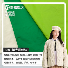 380T消光尼丝纺面料轻薄布料防绒羽绒服防棉夹克里料尼龙防水哑光