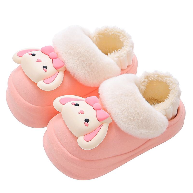 2024 nuevos zapatos de tacones de invierno para niños, niños y niñas, bolsas cálidas y tacones de terciopelo impermeables, zapatos de algodón para niños