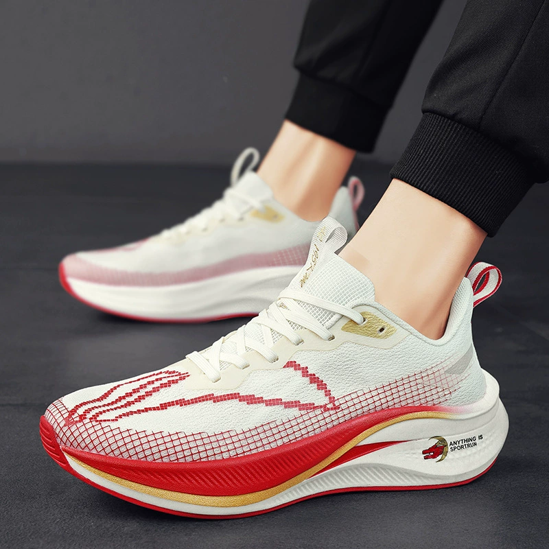 Летние кроссовки для мужчин, амортизирующие спортивные кроссовки небольшого размера с карбоновой пластиной, дышащие повседневные туристические профессиональные ультралегкие кроссовки для пар.