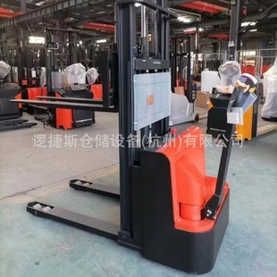 Full electric walking stacker 1.5 tons lifting forklift truck loading and unloading tray small stacker