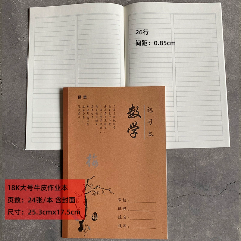 Большая кожаная копировальная тетрадь для детей начальной школы, книга, английский