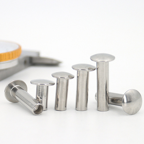 304 stainless steel umbrella head semi-hollow rivets GB873 standard large flat head semi-hollow rivets Φ1.5-Φ3.5