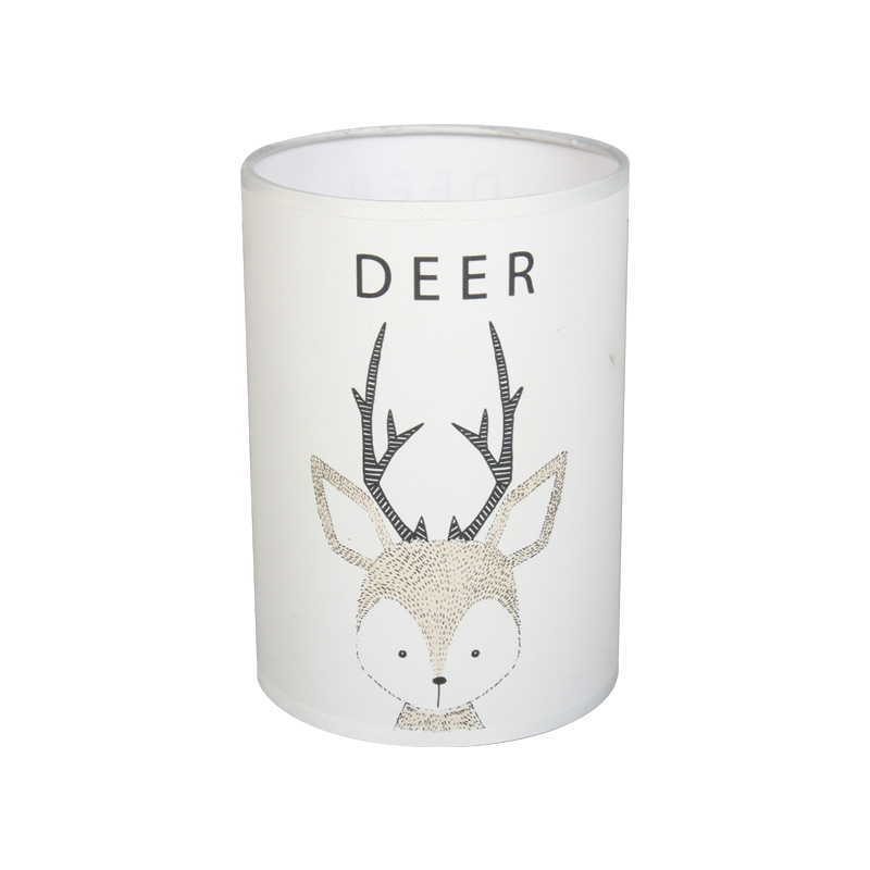 Pantalla de Lámpara Plana Pequeña con Patrón Impreso, Pantalla de Lámpara Colgante Redonda y Cuadrada con Patrón de Animales de Dibujos Animados, Logotipo Personalizado Creativo al por Mayor