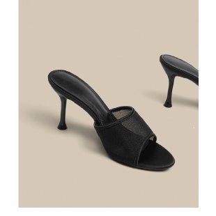 Sandalias Mulas de Tacón Alto de Cuero, Transpirables y Antideslizantes, para Verano