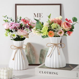New Chinese Style Vase Origami Creative Plastic Vase Blow Molding Water Storage Flower Bottle Simulation Flower Fake Flower Vase