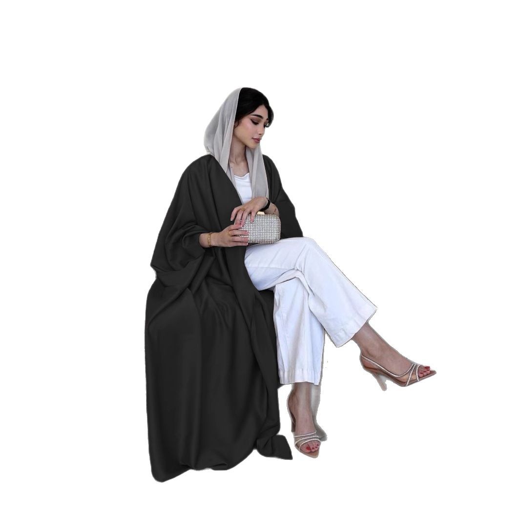 2026 Spring/Summer New Middle Eastern Style Robe Coat, Fashionable Elegant, Soft And Lightly Draped Batwing Sleeve_ecoleips.com