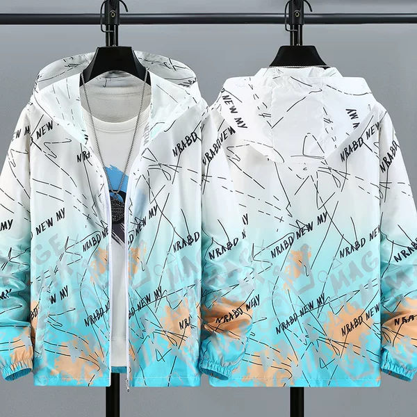 2025 New Summer Sun Protection Clothing for Men, Ice Silk Breathable Fishing Sun Protection Clothing Jacket, Versatile Thin Style for Teenagers