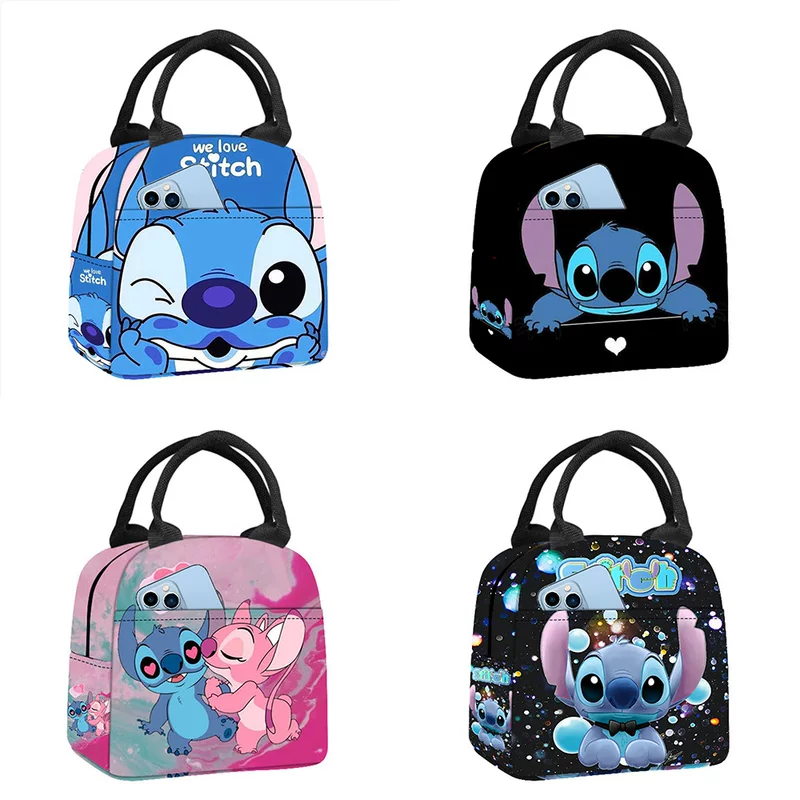 Ланч-баг Stitch: термоизолированная сумка для обеда, с алюминиевой фольгой, для школы и офиса