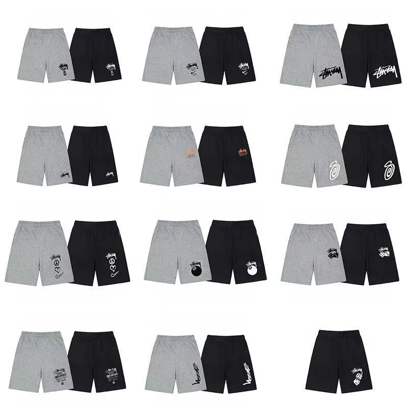 Cross-border European and American Foreign Trade Letter Printing stu Casual Pants Skull Sieve Men's and Women's Teenagers Pants Collection