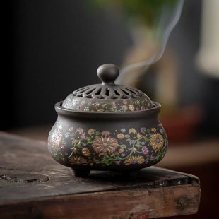 Ceramic cloisonne incense burner incense burner incense burner incense incense way enamel color cross-border a generation of hair