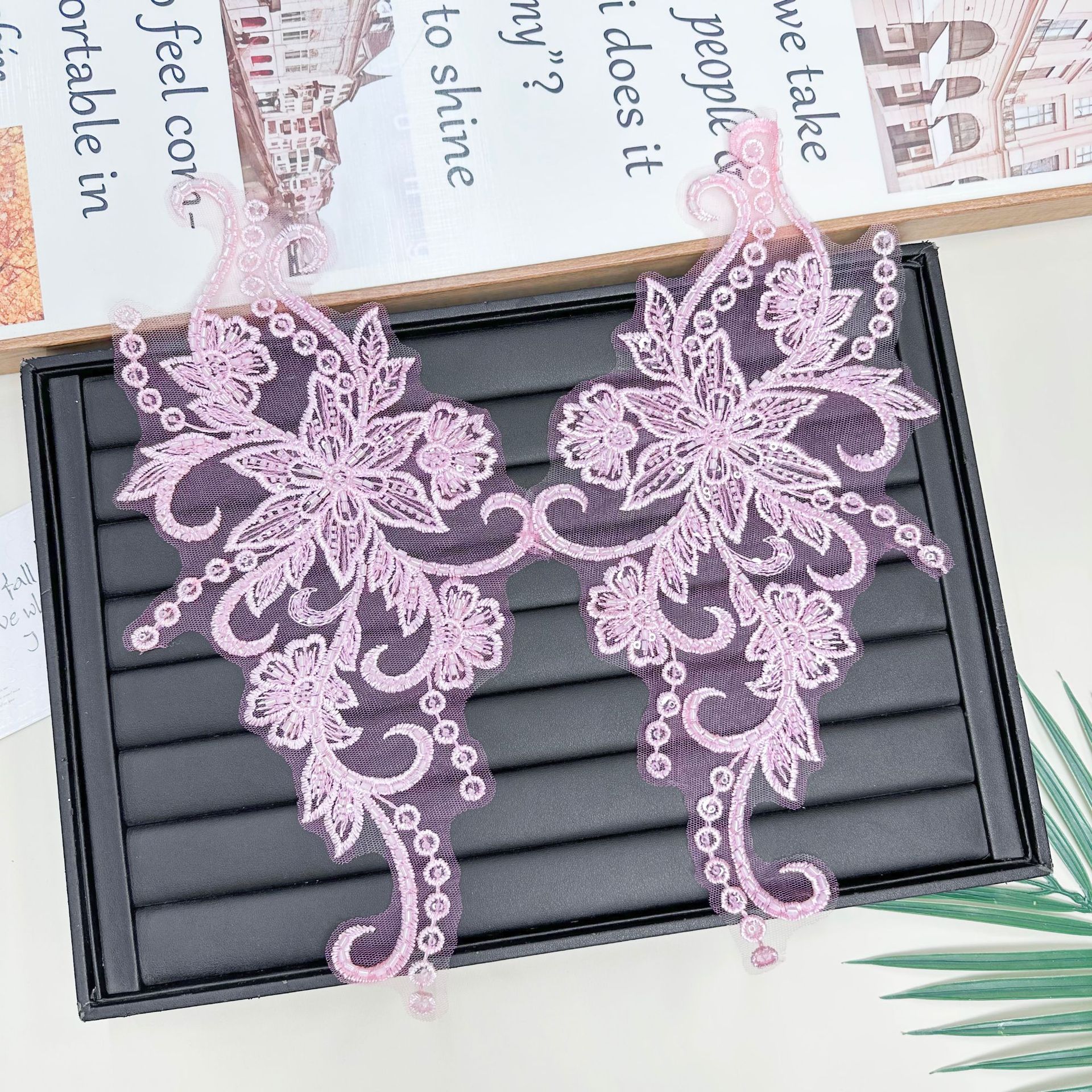 Coser bordado adhesivo de parche multicolor opcional ropa agujero reparación decoración adhesivo de malla de chiffón chaqueta