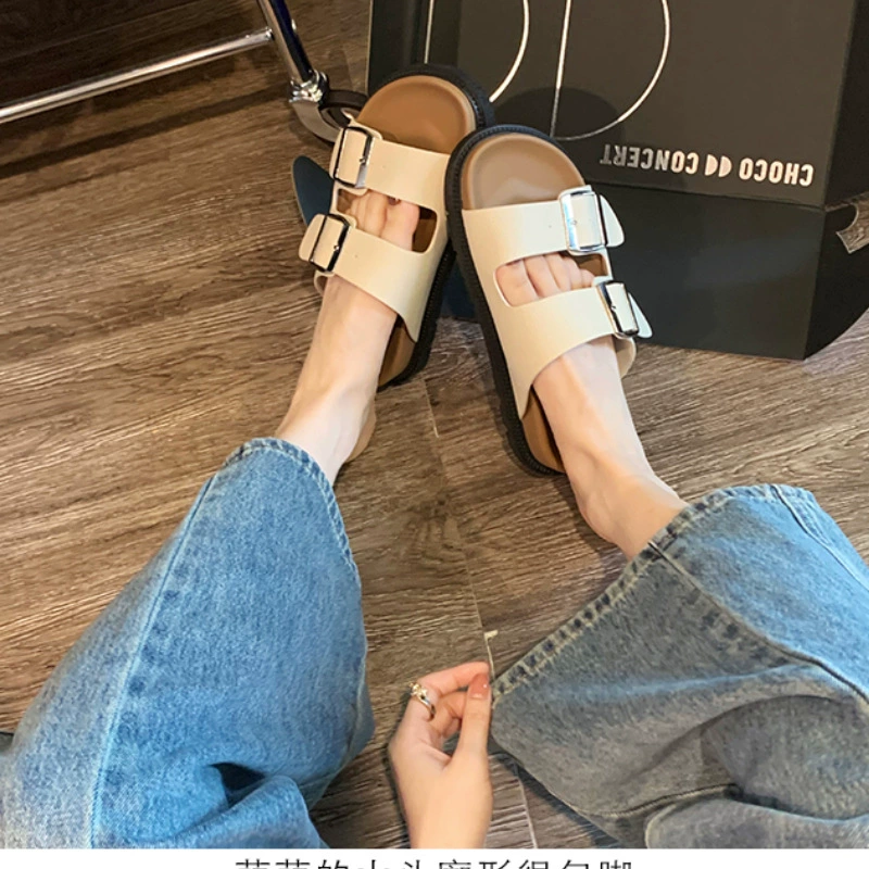 Summer retro slippers, (Physicals), genuine leather