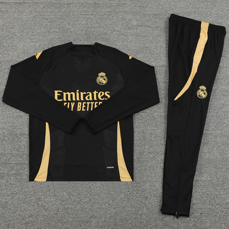 足球训练服皇马半拉链长袖球衣秋冬卫衣批发 Real Madrid Jersey|undefined
