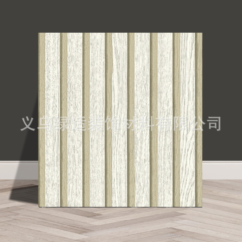 外贸工厂自粘木纹格栅条纹墙纸3d木纹格子背景墙贴纸temu贴标代发|undefined