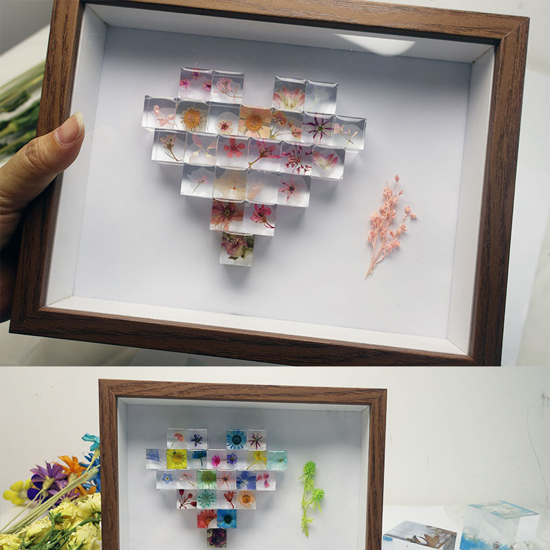 中空相框植物标本DIY干花贝壳海螺装饰画框灯光标本框大中小摆框