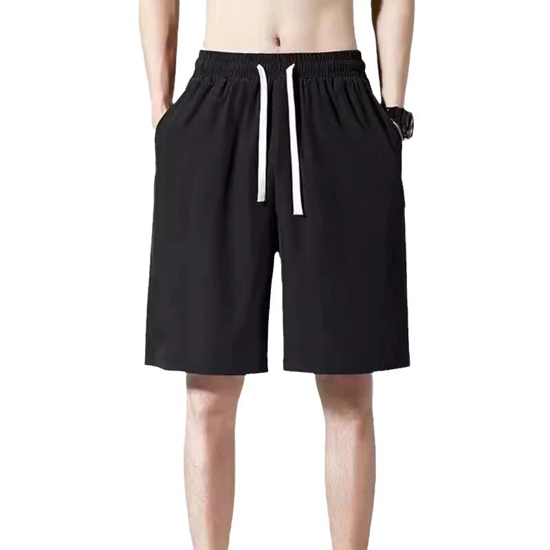 Men's silk sports summer shorts, trousers for leisure, American style, loose fit