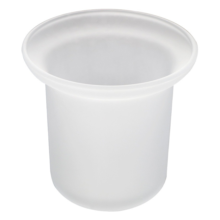 Toilet Cup Toilet Brush Cup Frosted Ceramic Cup Storage Rack Hanging Glass High White Bathroom Toilet Toilet Brush
