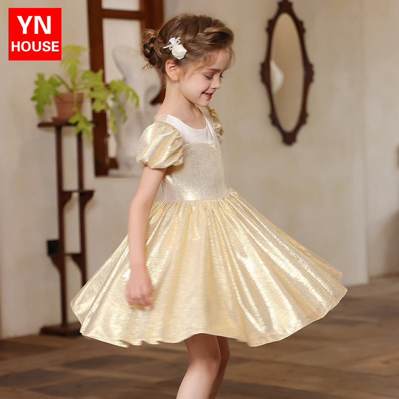 Vestido de niña, vestido de princesa de estilo occidental, niña, cumpleaños, niña, niña, niña de las flores, anfitrión de la boda, vestido de interpretación de piano, vestido