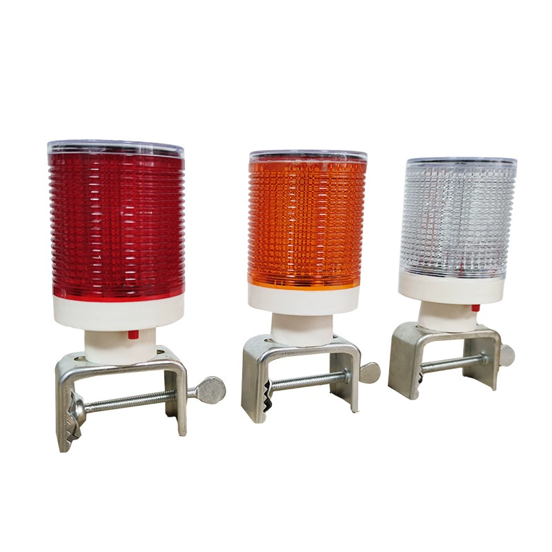 Солнечная предупреждающая вспышка сигнальная лампа безопасности ночью
