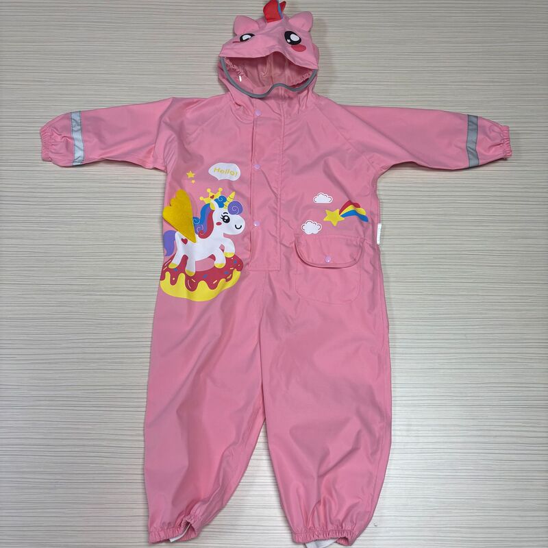 Kindergarten Kidsren's Waterproof Raincoat with Cute Unicorn Pattern for Elementary School Boys and Girls, Rainproof One-Piece Pants for School Kindergarten Kidsren's Waterproof Raincoat with Cute Unicorn Pattern for Elementary School Boys and Girls, Rainproof One-Piece Pants for School