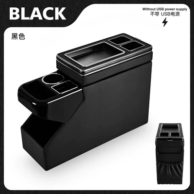 Suitable for Nissan Serena C26/C27/C28 Fuel-Powered Vehicles, Modified Multifunctional Center Console Armrest Box (Armrest box) - black-classic-model-without-usb