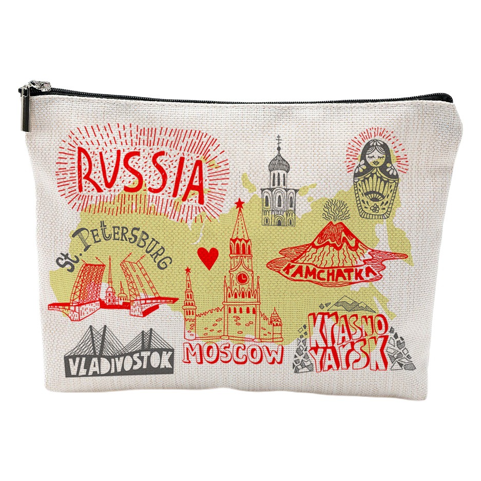 Bolsa de maquillaje con diseño de la Torre Eiffel, éxito de ventas en Amazon, con letras, impermeable, de lino, con estampado de doble cara y cremallera, para mujer, temporada de primavera