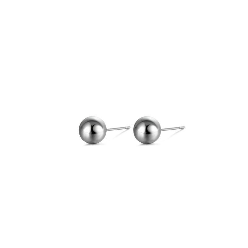 Stainless Steel Bead Pin 4/6mm Peas Earrings European And American Small Ball Earrings Wholesale display picture 4